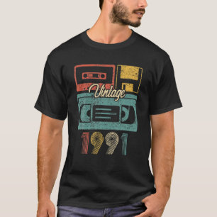 Vintag 1991 30. Geburtstag 30 Jahre alte Kassette T-Shirt