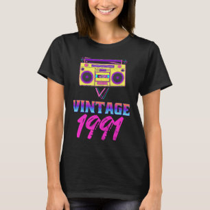 Vintag 1991 Gebildet 1991 30. Geburtstag 30 Jahre T-Shirt