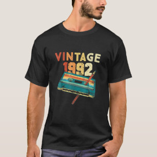Vintag 1992 Musikkassette 30. Geburtstagsgeschenke T-Shirt