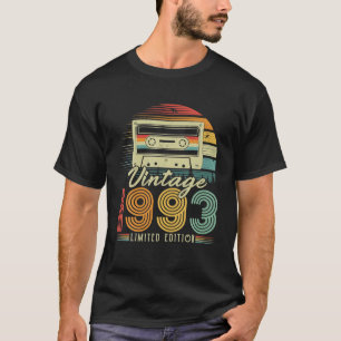 Vintag 1993 Retro Cassette 1993 29. Geburtstag 29 T-Shirt