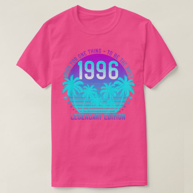 Vintag 1996 Geburtstag 25. Ästhetische Sonnenunter T-Shirt (Design vorne)