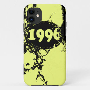 Vintag 1996 Geburtstag und Seit (Gelb, Schwarz) Case-Mate iPhone Hülle