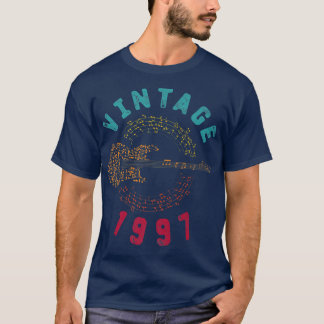 Vintag 1997 Geburtstag Limited Edition Guitar Musi T-Shirt