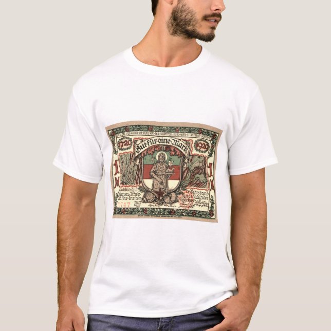 Vintag 1 Mark Notgeld Heligoland T - Shirt (Vorderseite)
