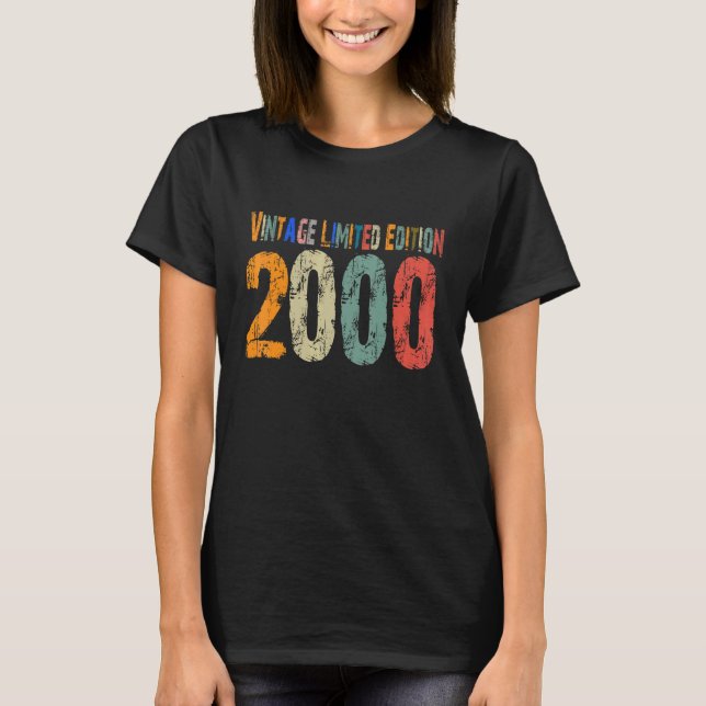 Vintag 2000 Geburtstag 22. 22. Geburtstag T-Shirt (Vorderseite)