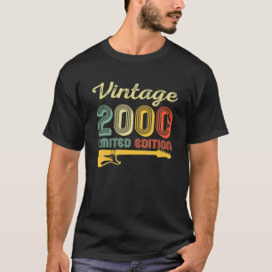 Vintag 2000 Geburtstagsguitar 22. Geburtstag 22. T-Shirt
