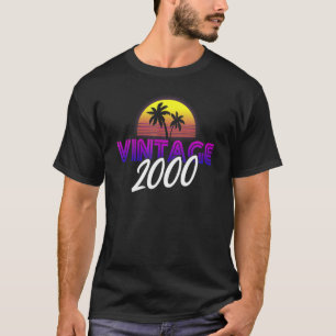 Vintag 2000 Retrowave Synthwave Vaporwave Palm Tr T-Shirt