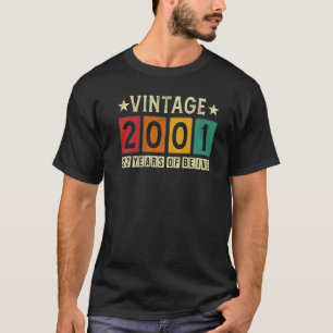Vintag 2001 22. Geburtstag 2001 22 Jahre T-Shirt