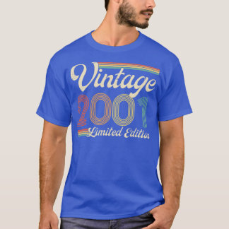 Vintag 2001 Limited Edition 22 Jahre alt Geburtsta T-Shirt