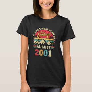 Vintag 2001 Limited Edition August 23. Geburtstag T-Shirt