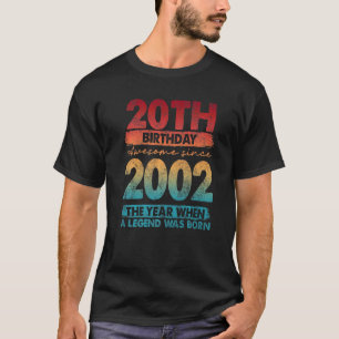 Vintag 2002 2002 20 Jahre alt 20. Geburtstag T-Shirt