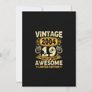 Vintag 2004 19. Geburtstag Limited Edition 19 Jahr Einladung