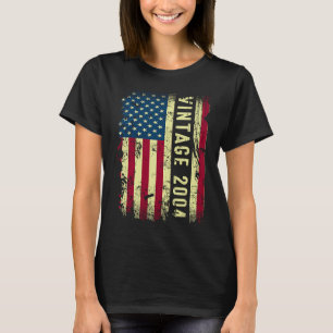 Vintag 2004 Amerikanische Fahne 19 Jahre alt 19. G T-Shirt