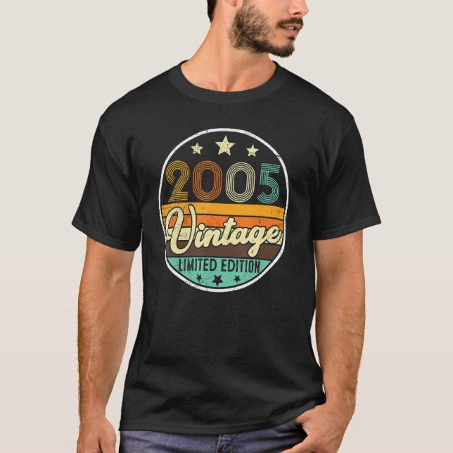 Vintag 2005 17. Geburtstag 17. T-Shirt (Vorderseite)