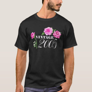 Vintag 2005 17 Jahre alte Blume Geburtstagsgeschen T-Shirt