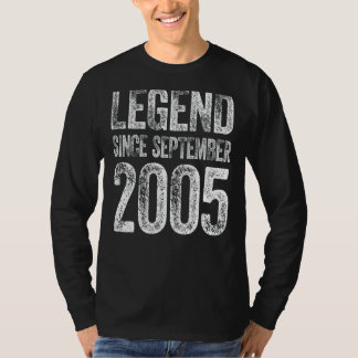 Vintag 2005 Geburtstag September Geborene Legende  T-Shirt