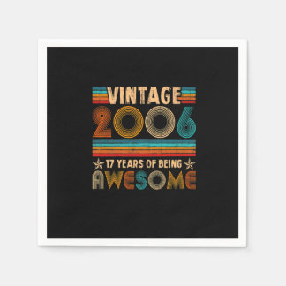 Vintag 2006 17. Geburtstagsgeschenk Jungen Mädchen Serviette