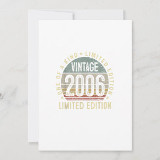 Vintag 2006 17 Jahre alte Geschenke Retro 17. Gebu Einladung