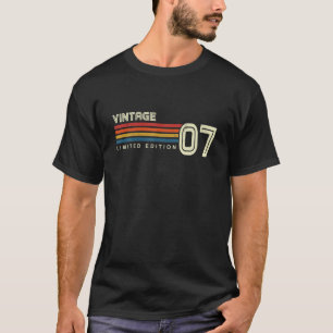 Vintag 2007 Bruststreifen 15. Geburtstag T-Shirt