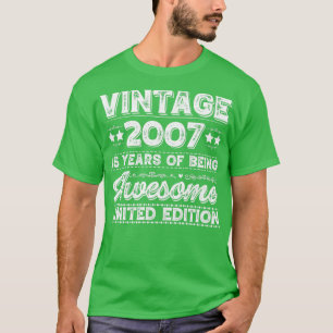 Vintag 2007 Limited Edition 15. Geburtstag T-Shirt