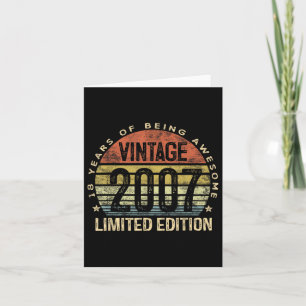 Vintag 2007 Limited Edition 18-jährige Geschenke 1 Karte