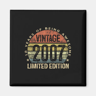 Vintag 2007 Limited Edition 18-jährige Geschenke 1 Magnet