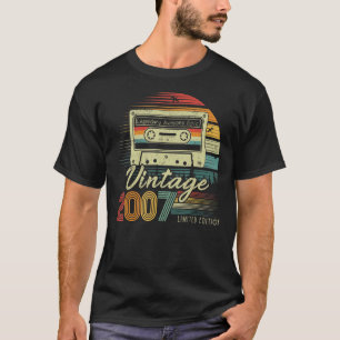 Vintag 2007 Retro Cassette 2007 15. Geburtstag 15 T-Shirt