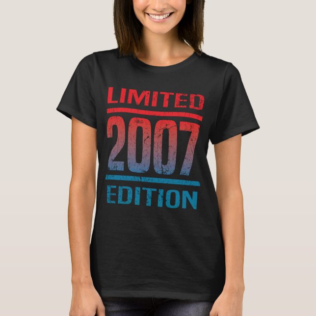 Vintag 2007 u 2013 2007 Geburtstag T-Shirt (Vorderseite)