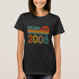Vintag 2008 14 Jahre alt Männer und Frauen 14. Bir T-Shirt
