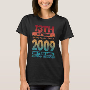 Vintag 2009 2009 13 Jahre alt 13. Geburtstag T-Shirt
