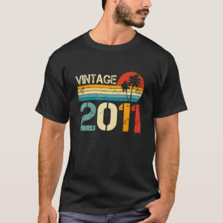 Vintag 2011 11. Geburtstagsgeschenk für Mädchen Re T-Shirt