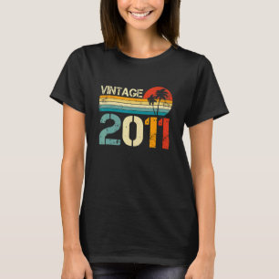 Vintag 2011 11. Geburtstagsgeschenk für Mädchen Re T-Shirt