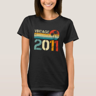 Vintag 2011 11. Geburtstagsgeschenk für Mädchen Re T-Shirt