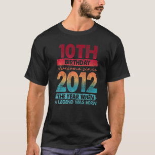 Vintag 2012 2012 10 Jahre alt 10. Geburtstag 2 T-Shirt