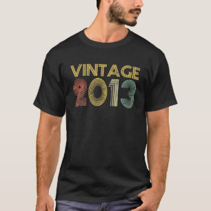 Vintag 2013 Gebildet im Jahr 2013 9. Geburtstag 9 T-Shirt