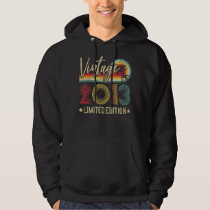 Vintag 2013 Retro 9. Geburtstag Retro Hoodie