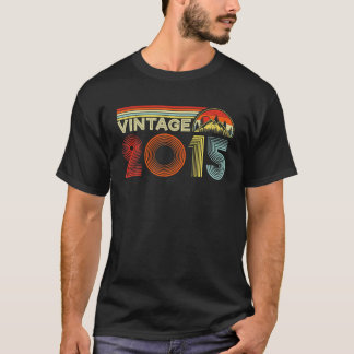 Vintag 2015 6 Jahre alte Retrojungen und -mädchen  T-Shirt