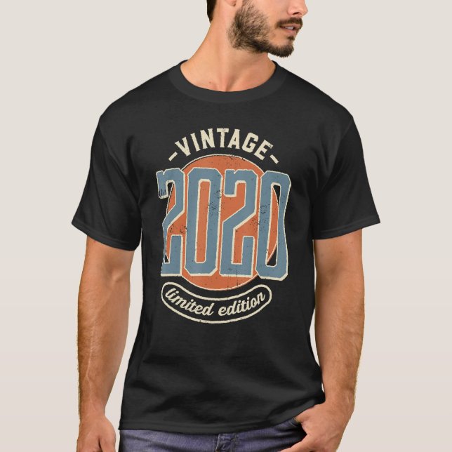 Vintag 2020 Geburtstag 2 Jahre alt T-Shirt (Vorderseite)