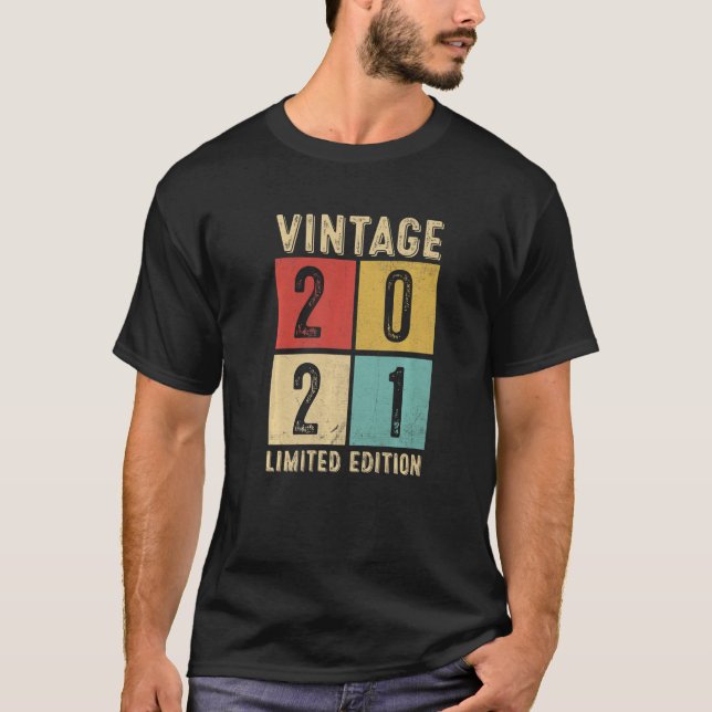 Vintag 2021 Geburt 2021 T-Shirt (Vorderseite)
