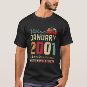 Vintag 21. Geburtstag Januar 2001 21 Jahre alt T-Shirt