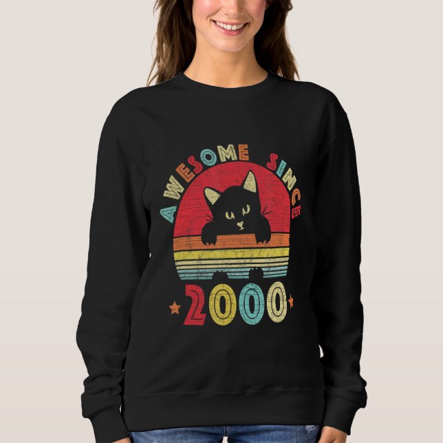 Vintag 22. Geburtstag Phantastisch seit 2000 Retro Sweatshirt (Vorderseite)