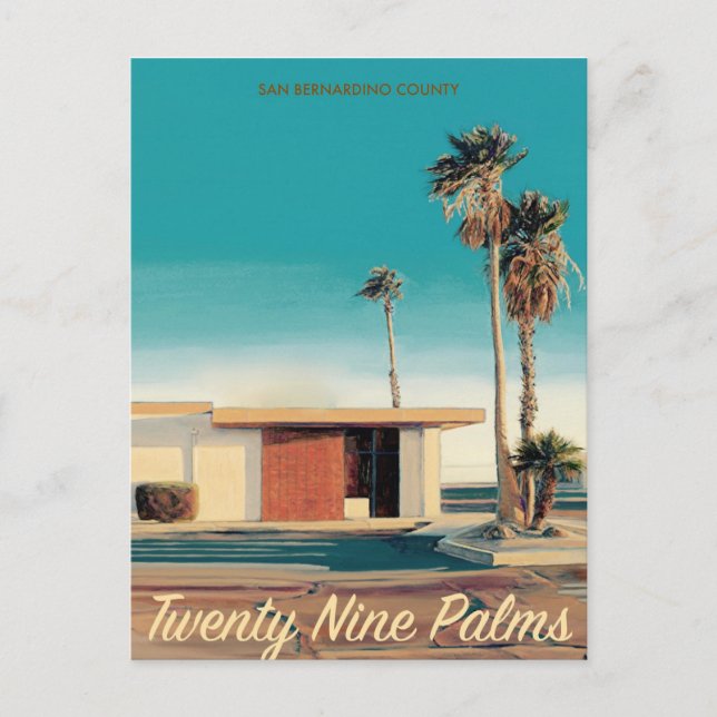 Vintag 29 Palms Travel Postkarte (Vorderseite)