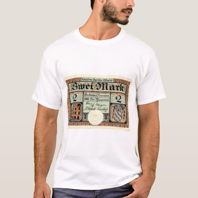 Vintag 2 Mark Notgeld Beckum T - Shirt (Vorderseite)