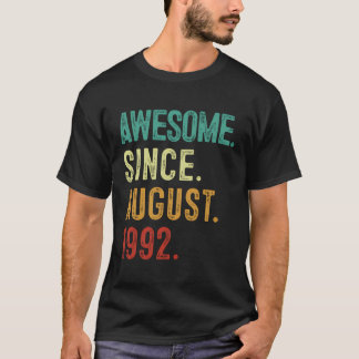Vintag 31. Geburtstag Phantastisch seit August 199 T-Shirt