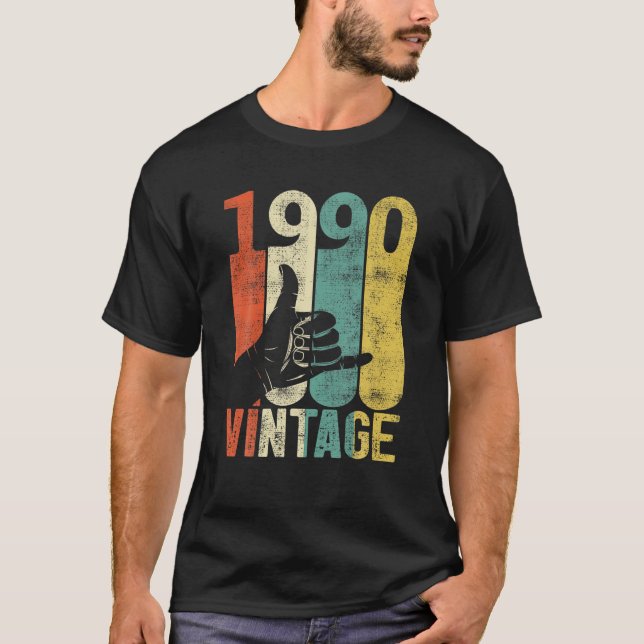 Vintag 32. Geburtstag Shaka 1990 T-Shirt (Vorderseite)