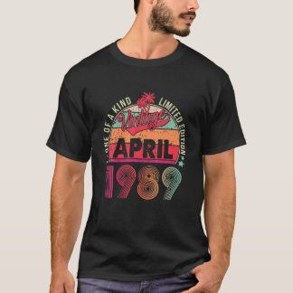 Vintag 33. Geburtstag Phantastisch seit April 1989 T-Shirt