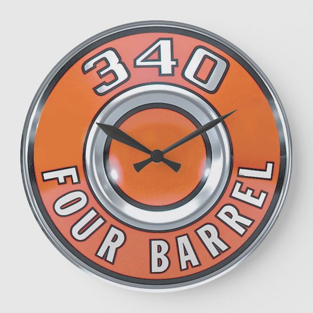 Vintag 340 4-Fass-Design-Uhr Große Wanduhr (Vorderseite)