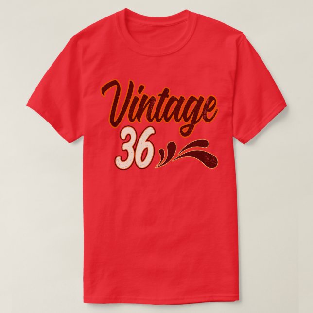 Vintag 36 Jahre alt Geburtstag T-Shirt (Design vorne)