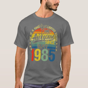 Vintag 37 Jahre alt Mai 1985 Dekorationen 37. Bir T-Shirt