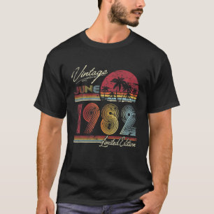 Vintag 40. Geburtstag Juni 1982 40 Jahre alt T-Shirt